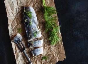 Dill-Marinated Bluefish Recipe Image