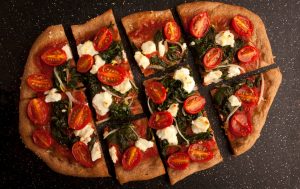 Goat Cheese, Onion, Spinach & Lemon Pizza Recipe Image