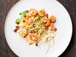 Grilled Seafood Spaghettini Recipe Image