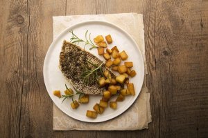 Pan-Roasted Fish With Aromatic Herbs Recipe Image