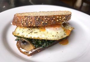 Kale & Mushroom Breakfast Sandwich Recipe Image