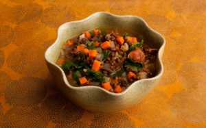 Lentils with Wild Greens Recipe Image