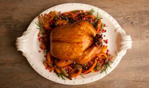 Whole Pomegranate Glazed Chicken Recipe Image