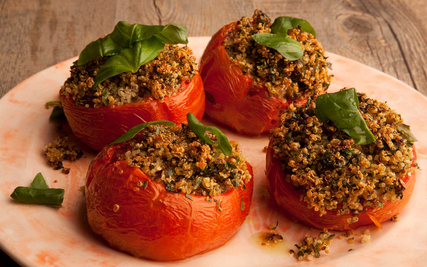 Quinoa Stuffed Tomatoes - Cook For Your Life- anti-cancer recipes