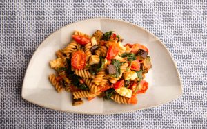Fusili With Roast Vegetables & Romesco Recipe Image