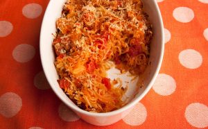 Calabaza espagueti gratinada Recipe Image
