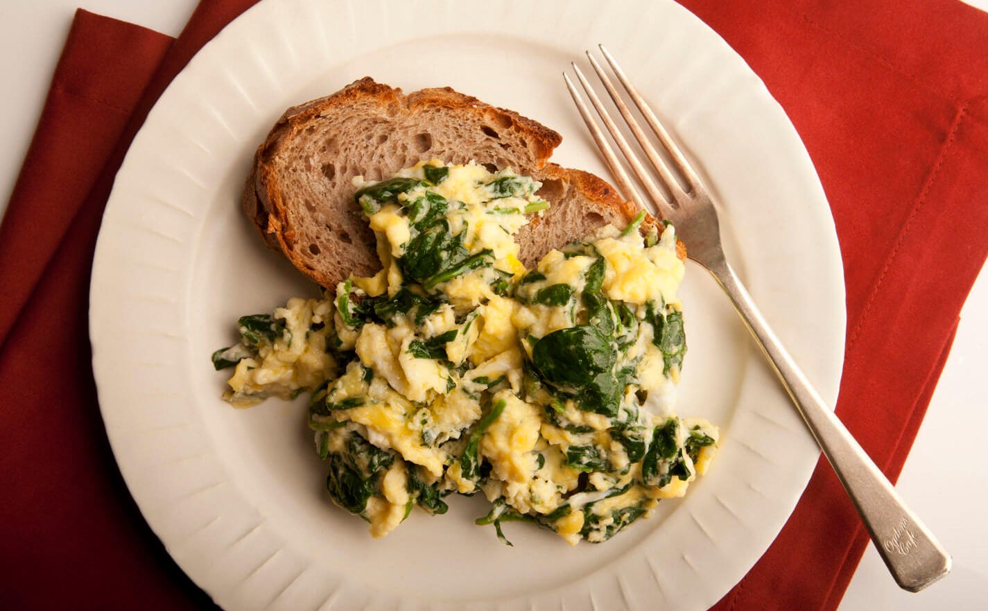 Spinach & Ricotta Scrambled Eggs - Huevos Revueltos con Espinaca y Ricotta - Cook For Your Life- anti-cancer recipes