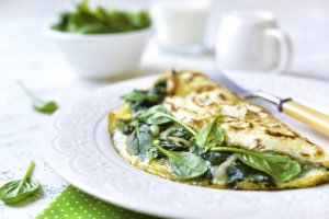 Spinach & Cheese Omelet Recipe Image
