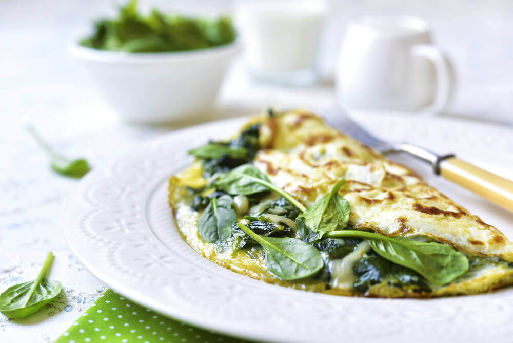 Spinach & Cheese Omelet- cook for your life- anti-cancer recipes
