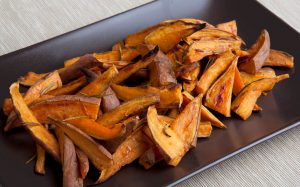 Papitas de camote al horno Recipe Image