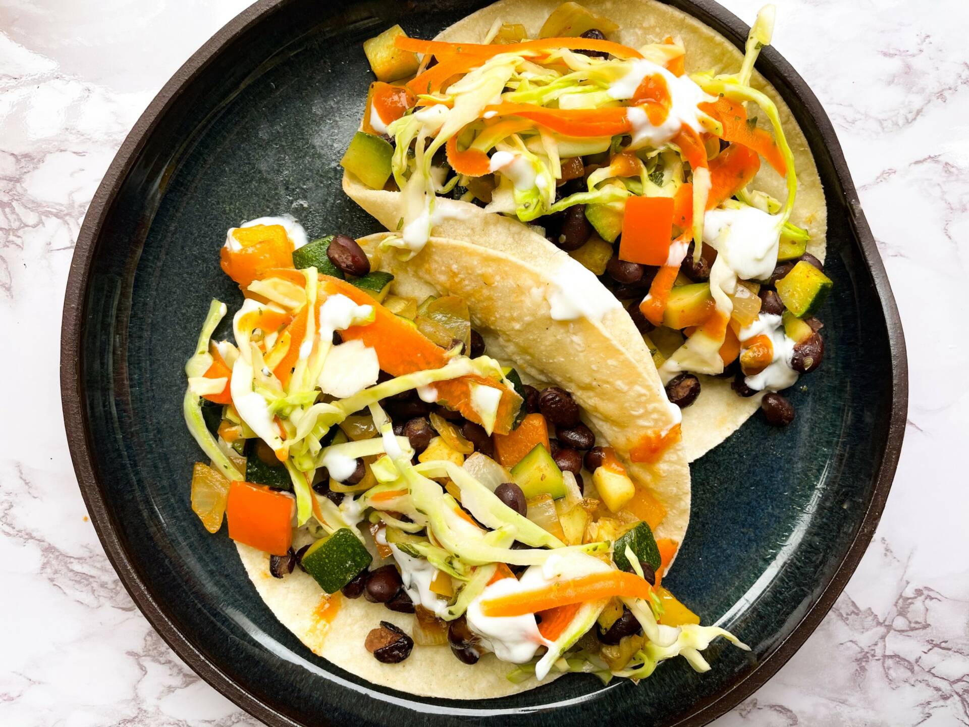 Black Bean Tacos with Sauteed Veggies Recipe