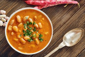 Tangy Sweet Potato & Cannellini Bean Soup Recipe Image