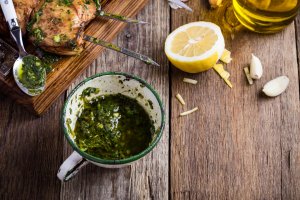Churrasco-Style Turkey With Arugula Chimichurri Recipe Image