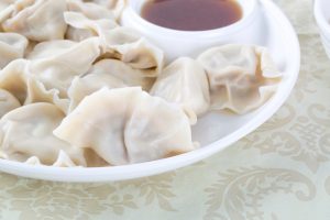 Dumplings vegetarianos con setas Recipe Image