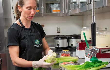 Megan Lyle in the Nutrition Kitchen